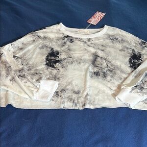 Tie die cropped sweatshirt